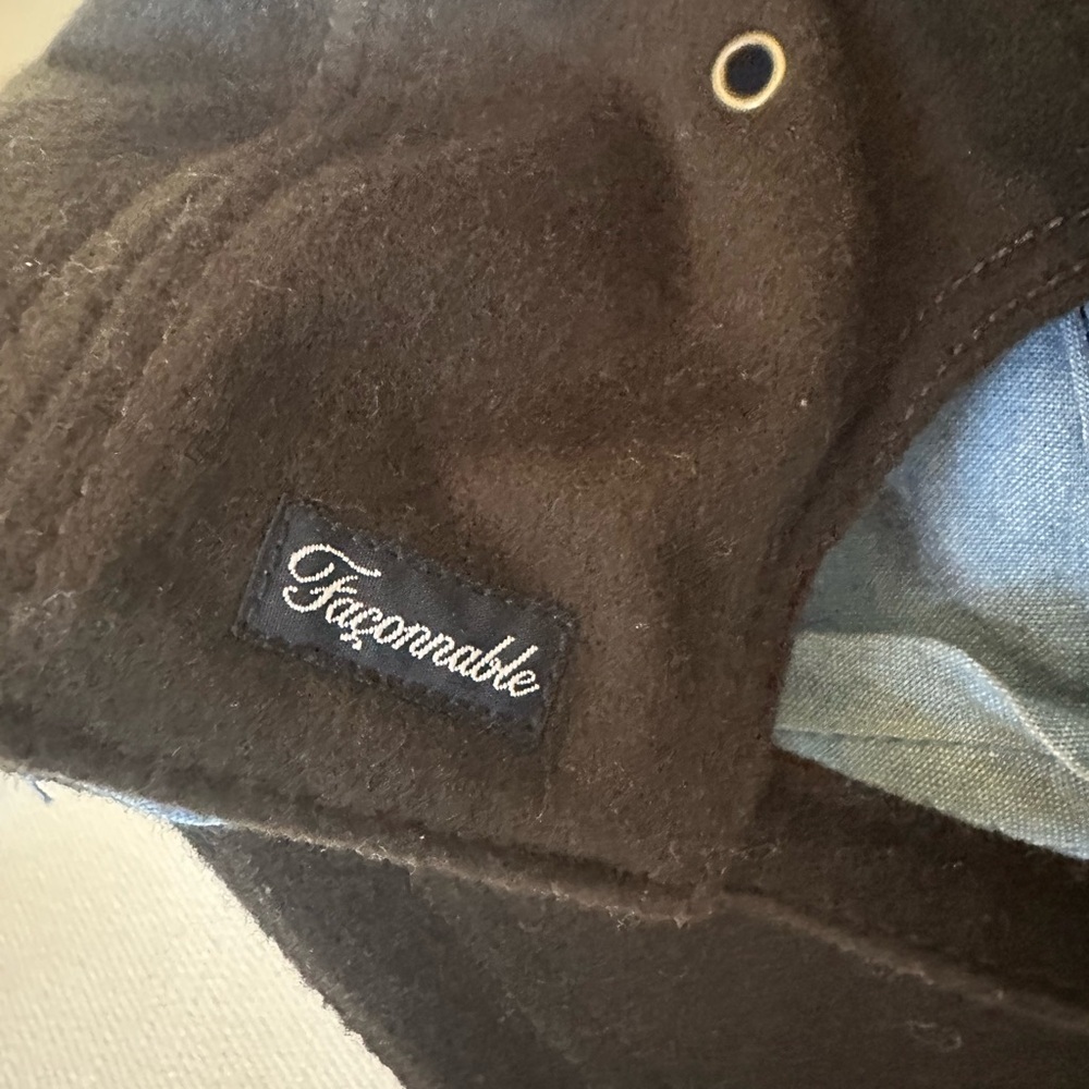 Facconable Wool Baseball Hat With Denim Cotton In… - image 7